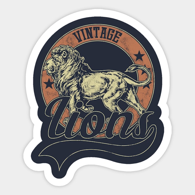 Vintage Lions Sticker by bluerockproducts